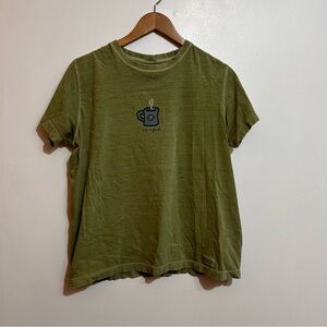 Life Is Good Olive Green Tee Size Medium